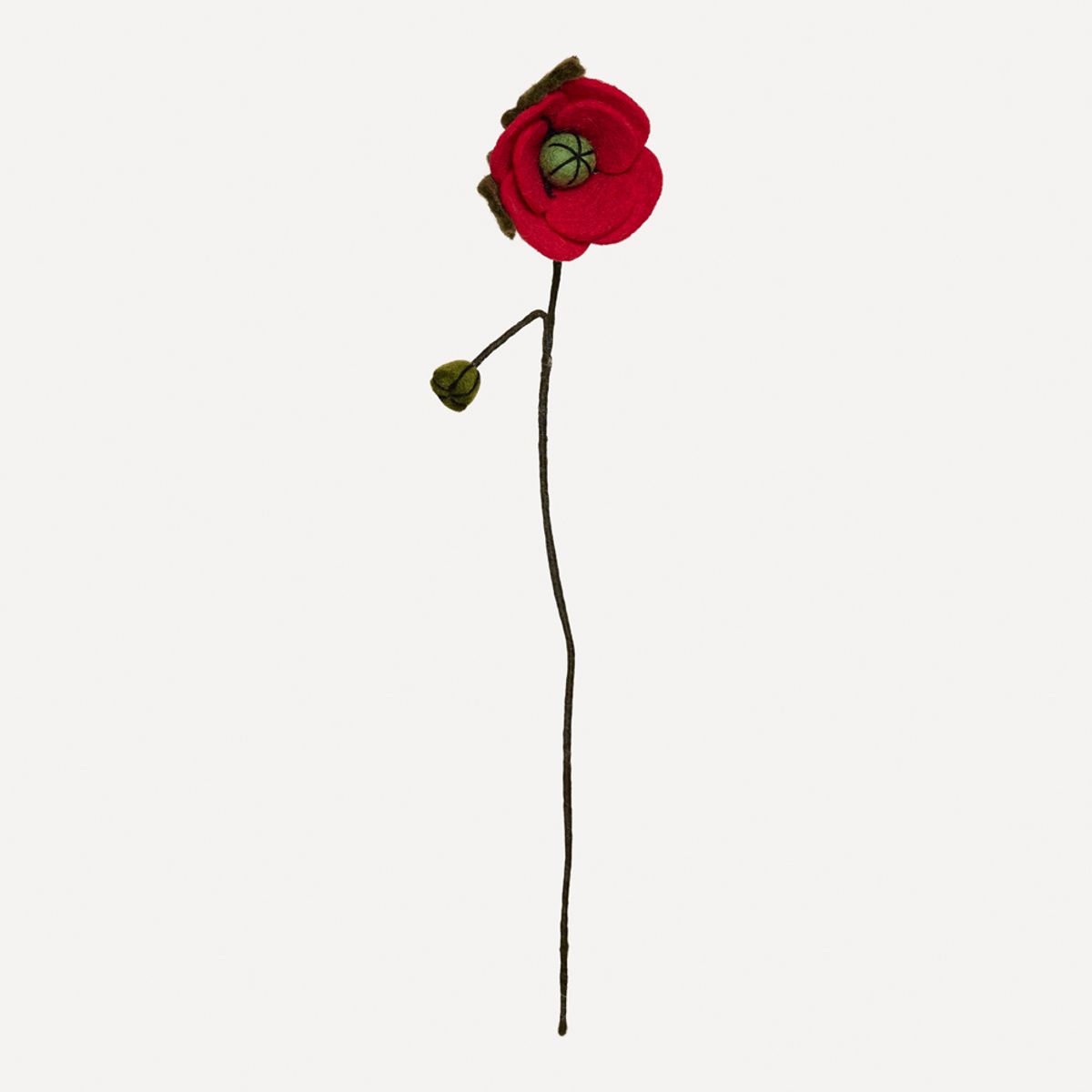 Ullfilt Poppy Rød