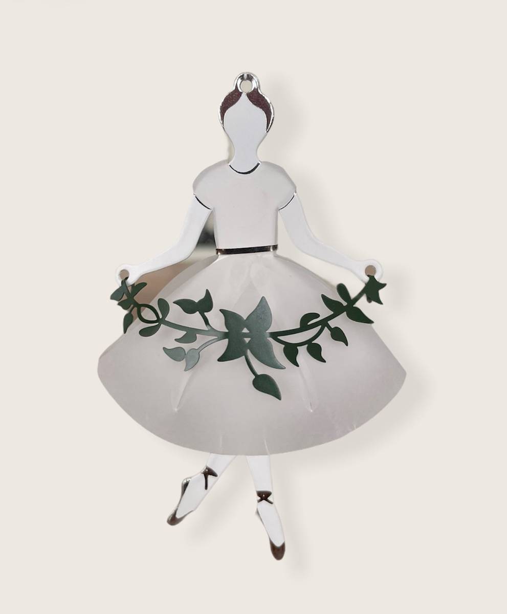 Dansende Ballerina Sølv, 2pk. 